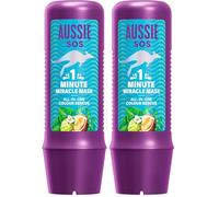 Aussie SOS 1 Minute Miracle All In One Colour Rescue Mascarilla 250ml. Nutre Intensamente El Pelo Seco Y Teñido. Más Brillo, Luz Y Suavidad, Para Un Pelo Liso, Suave E Hidratado (Paquete de 2)