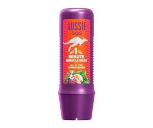 Aussie SOS 1 Minute Miracle All In One Repair Rescue Mascarilla 250ml Ayuda A Reparar Y A Nutrir El Pelo Seco Y Dañado, Dejándolo Suave, Liso, Hidratado Durante 100 Horas. Fórmula Vegana
