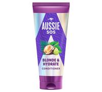 Aussie SOS Blonde & Hydrate Acondicionador 200ml Para Pelo Decolorado, Con Mechas Y Canas. Desenreda Y Suaviza Mientras Proporciona Hidratación Al Cabello Rubio Y Canoso Propenso A La Sequedad