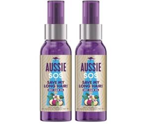 Aussie SOS Save My Lengths! Aceite Para Pelo 3 En 1 | Con Aceites De Aguacate Y Nuez De Macadamia Australianos | Desenreda, Desencrespa Y Arregla Las Puntas Abiertas |, 100ml (Paquete de 2)