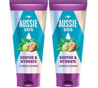 Aussie SOS Soothe & Hydrate Acondicionador 200ml Para Pelo Y Cuero Cabelludo Muy Secos. Hidrata Intensamente Y Desenreda El Cabello. Deja El Pelo Suave, Liso Y Brillante De Raíz A Puntas. Vegano