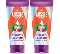 Aussie SOS Strength & Length Acondicionador 200ml Suaviza Y Fortalece El Pelo Largo, Débil Y Quebradizo. Nutre El Cabello Frágil Y Ayuda A Prevenir Las Puntas Abiertas Y Los Daños Del Peinado. Vegana
