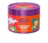 Aussie SOS Supercharged Repair Mascarilla Capilar 500ml Para Pelo Seco Y Dañado. Ayuda A Reparar Y Proteger El Cabello Dañado, Dejándolo Suave, Liso E Hidratado Durante 100 Horas. Fórmula Vegana