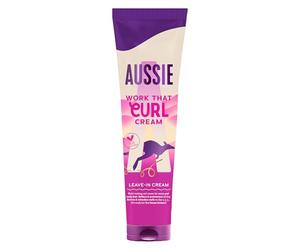 Aussie Work That Curl Cream 160 ml, Leave In Cream para definir e hidratar el cabello ondulado y rizado, para una sensación bien cuidada