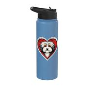 Aussiedoodle - Refugio de rescate con forma de corazón para cachorros Stainless Steel Insulated Water Bottle