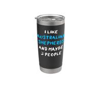 Aussies I Like Australian Shepherds And Maybe 3 People Vaso térmico de acero inoxidable de doble pared