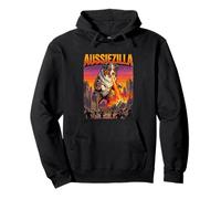 Aussiezilla Giant Australian Shepherd Dog Monster Movie Sudadera con Capucha