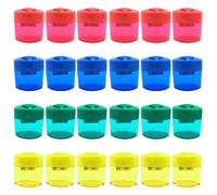 AUSTARK Sacapuntas manual de 24 piezas, colores surtidos, peque o, de doble orificio