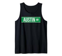 Austin Ave Chicago Street para Hombres y Mujeres Camiseta sin Mangas