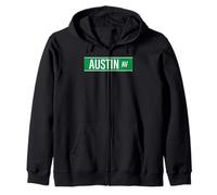 Austin Ave Chicago Street para Hombres y Mujeres Sudadera con Capucha