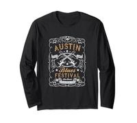 Austin Blues Festival Blues Guitar Camiseta Manga Larga