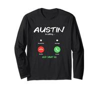 Austin está Llamando y Debo IR a Texas de Viaje Manga Larga