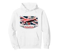 Austin-Healey 3000 - Coche Deportivo Retro con Bandera del Reino Unido Sudadera con Capucha