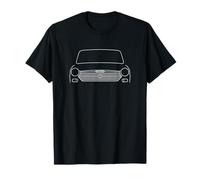 Austin Morris 1100 AD016 classic car white outline graphic Camiseta