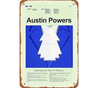 Austin Powers: International Man of Mystery - Póster de metal retro vintage para decoración de pared de 8 x 12 pulgadas