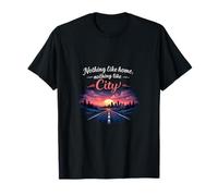 Austin Road Trip City Pride Sunset Gráfico Camiseta