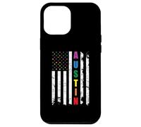 Austin Texas LGBTQ Gay Pride Month American Flag Rainbow Carcasa para iPhone 12 Pro MAX