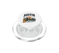 Austin Texas Live Music Capital Estilo Guitarra Vintage PopSockets PopGrip para MagSafe