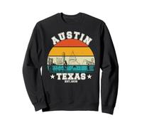 Austin Texas Skyline Retro Atardecer Sudadera