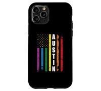 Austin Texas Us American Flag Rainbow Gay LGBT Pride Month Carcasa para iPhone 11 Pro