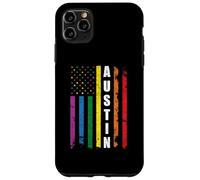 Austin Texas Us American Flag Rainbow Gay LGBT Pride Month Carcasa para iPhone 11 Pro MAX