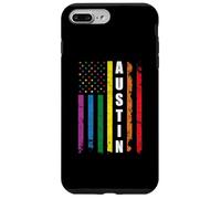 Austin Texas Us American Flag Rainbow Gay LGBT Pride Month Carcasa para iPhone 7 Plus/8 Plus