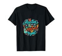 Austin We Do Weird Right Texas Outline Doodle Camiseta