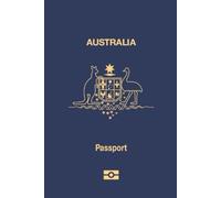 Australia Australian Passport Replica Lined Hardcover 6'' x 9'' Notebook / Journal 120 pages