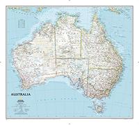 Australia Classic, Tubed: Wall Maps Continents (National Geographic Reference Map)