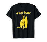 Australia Day Canguro Surfista Australiano Surfing G'Day Mate Camiseta