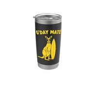 Australia Day Canguro Surfista australiano Surfing G'day Mate Vaso térmico de acero inoxidable de doble pared