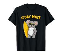 Australia Day Koala Surfista Australiano Surfing G'Day Mate Camiseta