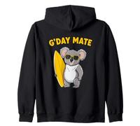 Australia Day Koala Surfista Australiano Surfing G'Day Mate Sudadera con Capucha