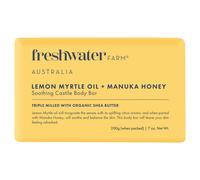 Australia de agua dulce Australia Soothing Castile Body Bar | Lemon Myrtle Oil + Manuka Honey | Ingredientes naturales | Barras de jabn de tripl