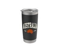 Australia Est 1788 Vintage Collegiate Varsity Mapa Vaso térmico de acero inoxidable de doble pared
