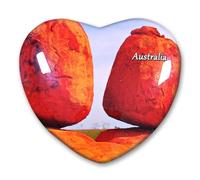 Australia - Imán para nevera, pegatinas decorativas de viaje, recuerdo de cristal en forma de corazón
