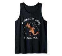 Australia Llama al Canguro Australiano del Día de Australia Camiseta sin Mangas