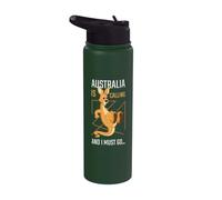 Australia llama al canguro australiano Go Australia Day Stainless Steel Insulated Water Bottle