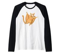 Australia - Nueva Zelanda - Animales - Ardilla Voladora Camiseta Manga Raglan