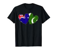 Australia Pakistán Corazón Banderas Cultura paquistaní Australiana Camiseta