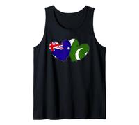 Australia Pakistán Corazón Banderas Cultura paquistaní Australiana Camiseta sin Mangas