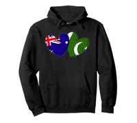 Australia Pakistán Corazón Banderas Cultura paquistaní Australiana Sudadera con Capucha