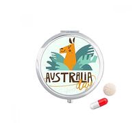 Australia Sydney Opera House y la jirafa Travel bolsillo píldora caso medicina dispensador espejo regalo caja de almacenamiento
