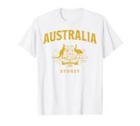 Australia Sydney Vintage Crest Canguro Emu EST. 190 Camiseta gráfica económica, Hombre, Blanco, XL