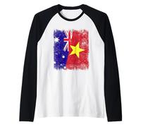 Australia Vietnam Media Bandera Australiana Vietnamita Historia Camiseta Manga Raglan