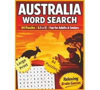 Australia Word Search: 84 Puzzles | Large Print for Easy Reading | Relaxing Brain Games | Perfect Gift for Travel Lovers and Seniors