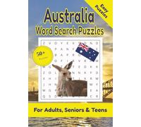 Australia Word Search Puzzle: 50+ Puzzles Word Search Easy to Read about Australia and More | 6x9 inches, 110 pages | Gift for Australia, Countries & Traveling Lover