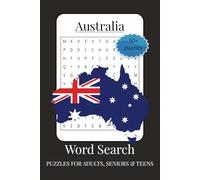 Australia Word Search Puzzle Book: Word Searches with Easy to Read Print about Australia, Kangaroos, Opera House, Kiwis and More | 6x9 inches, 110 ... Gift for Vacations, Holidays and Free times