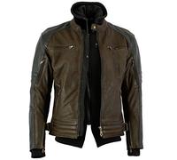 Australian Bikers Gear The Craig Chaqueta de Moto Cuero Nubuck con Capucha y Protecciones Talla M
