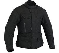 Australian Bikers Gear The Infinity Chaqueta de moto en color Negro tejido Cordura con protecciones TALLA M